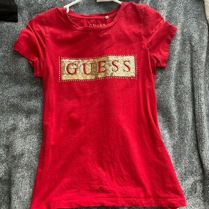 Red Guess shirt, size small